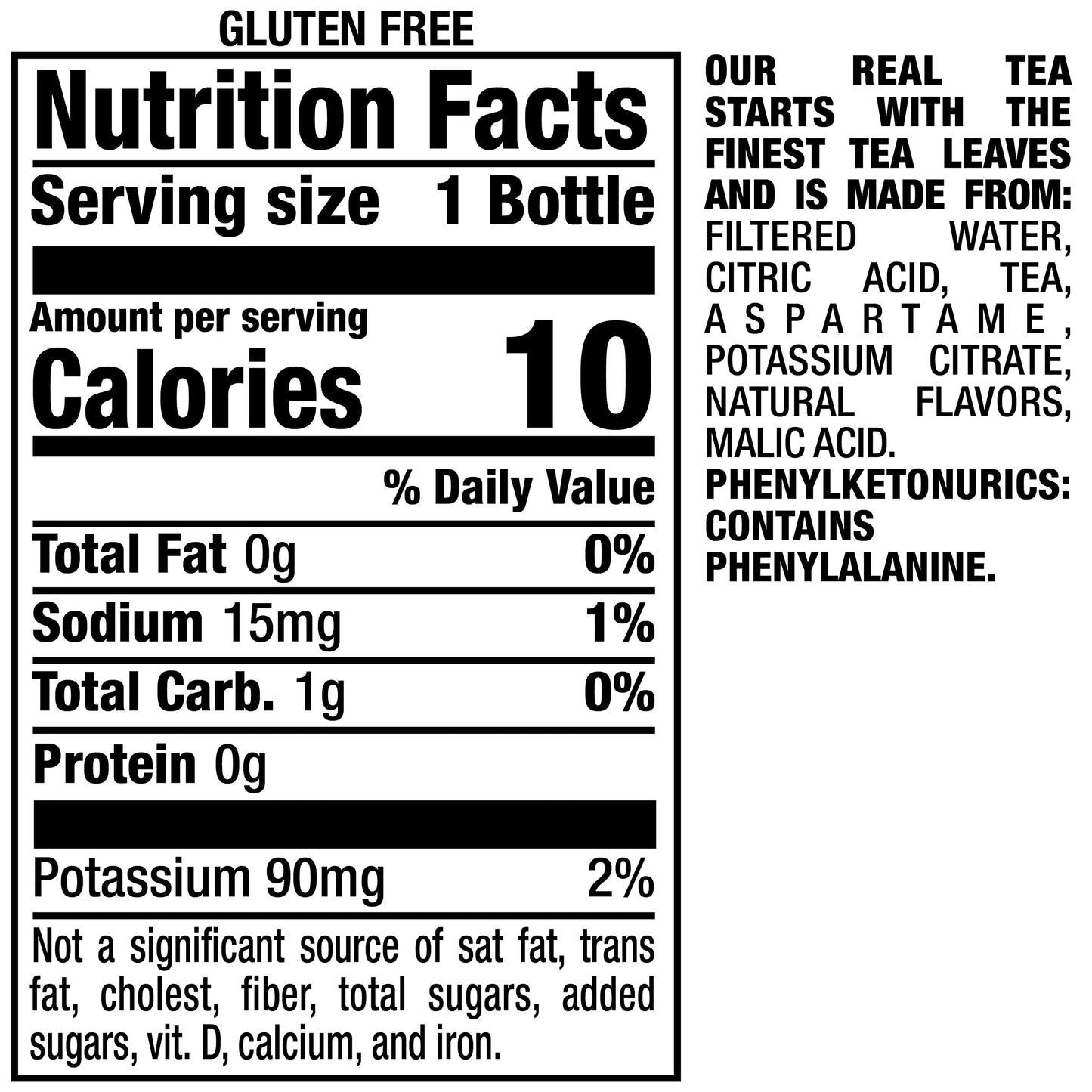 Snapple Zero Sugar Half 'n Half Tea, 16 fl oz recycled plastic bottle, 6 pack
