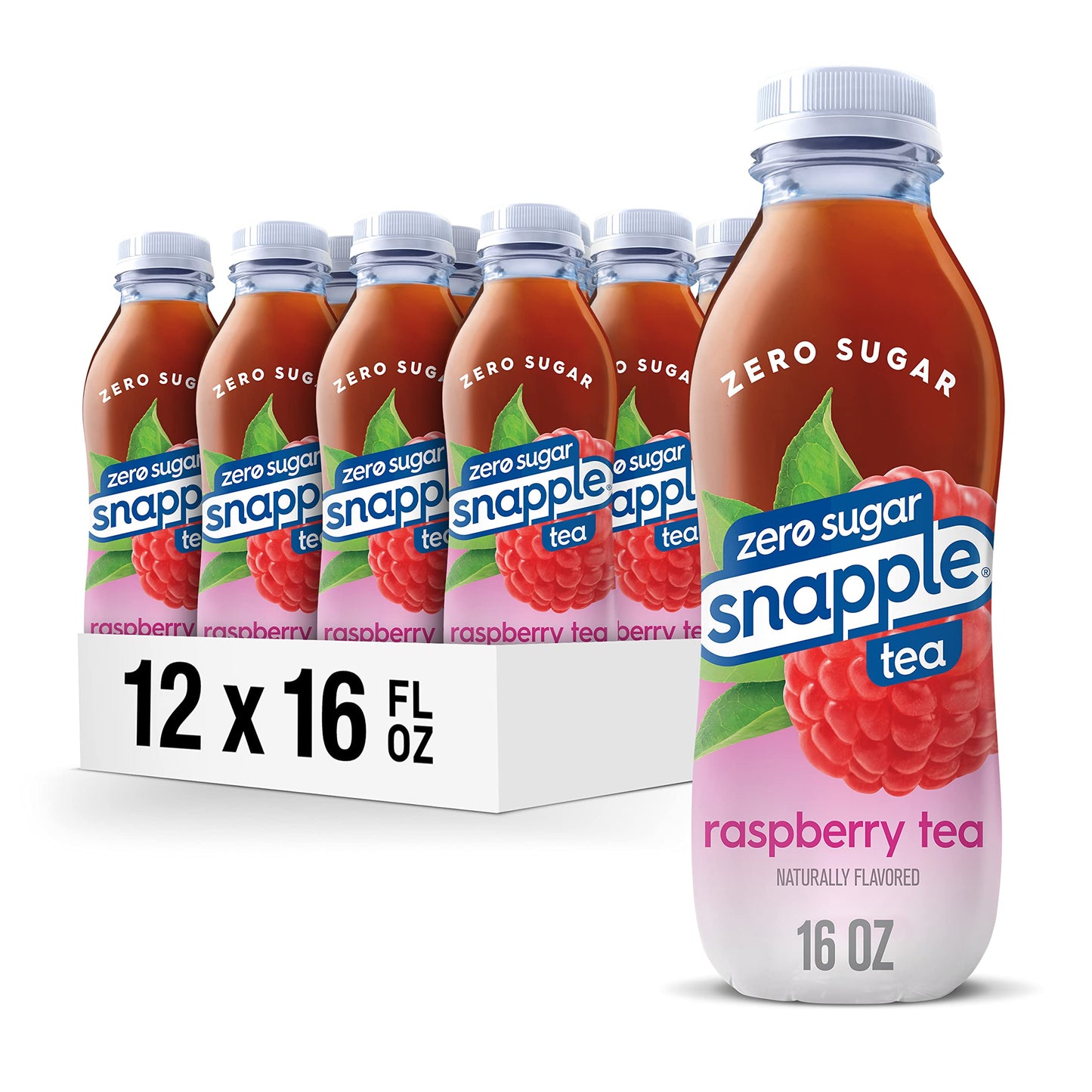 Snapple Zero Sugar Half 'n Half Tea, 16 fl oz recycled plastic bottle, 6 pack