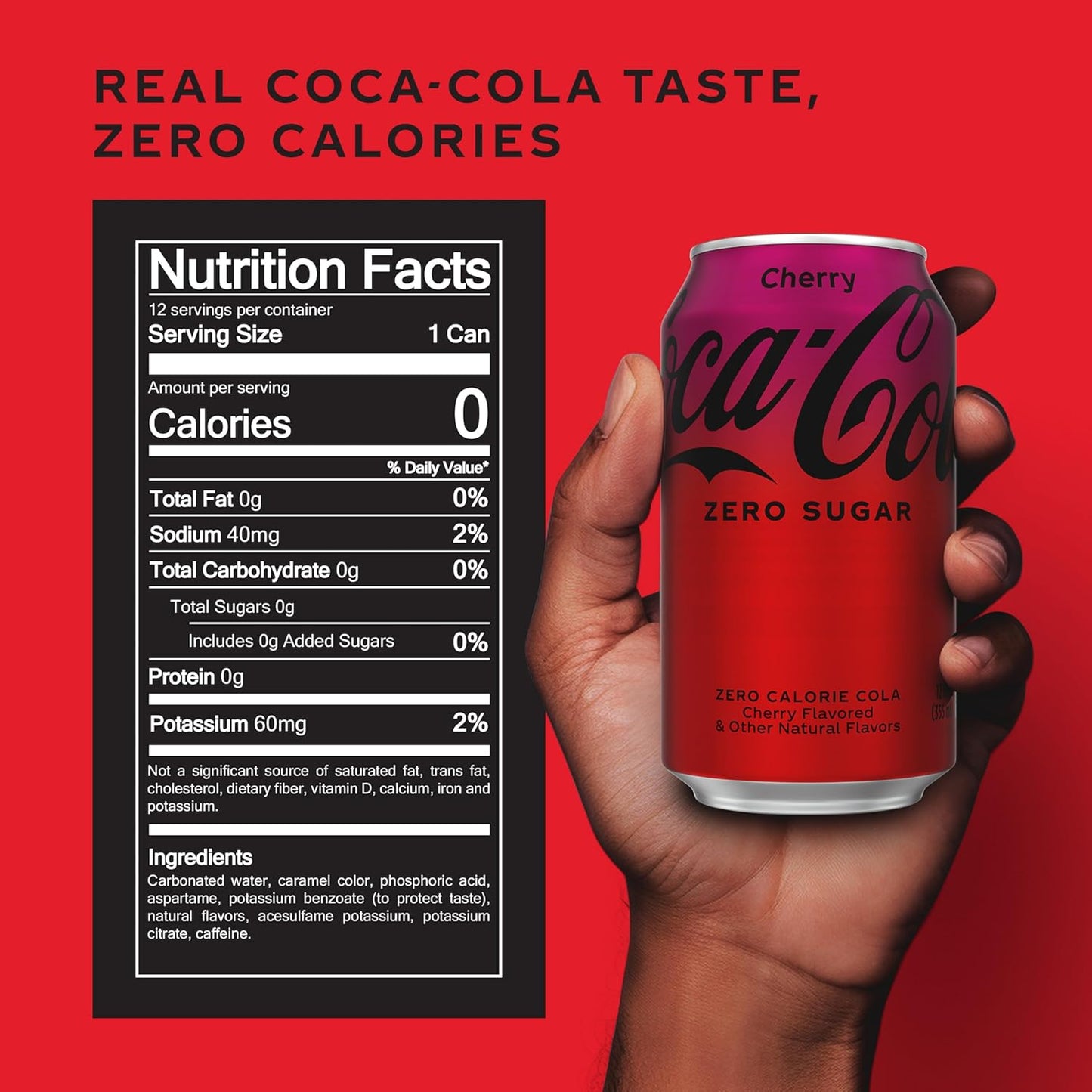 Coca-Cola Cherry Zero Soda, 12 Fl Oz (pack of 12)