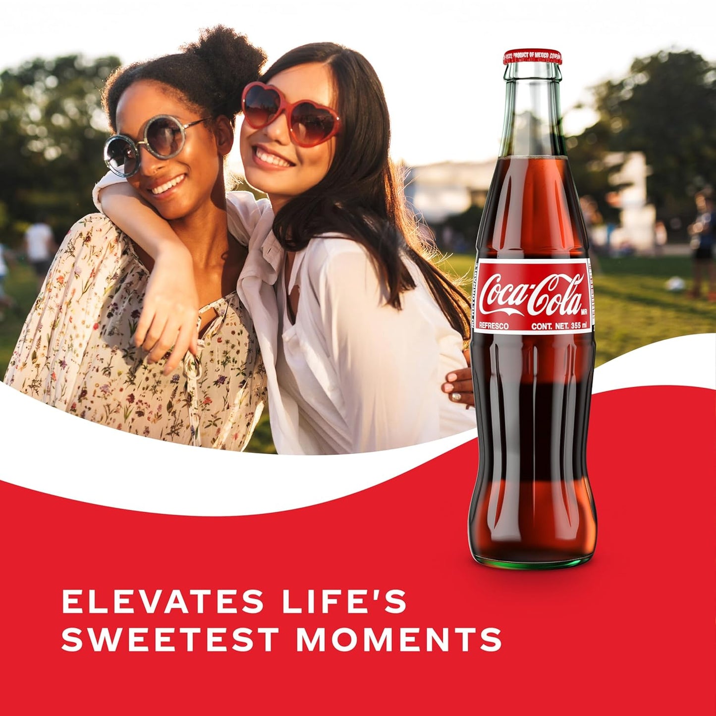 Coke de Mexico Glass Bottles, 12 Fl Oz (Pack of 4)