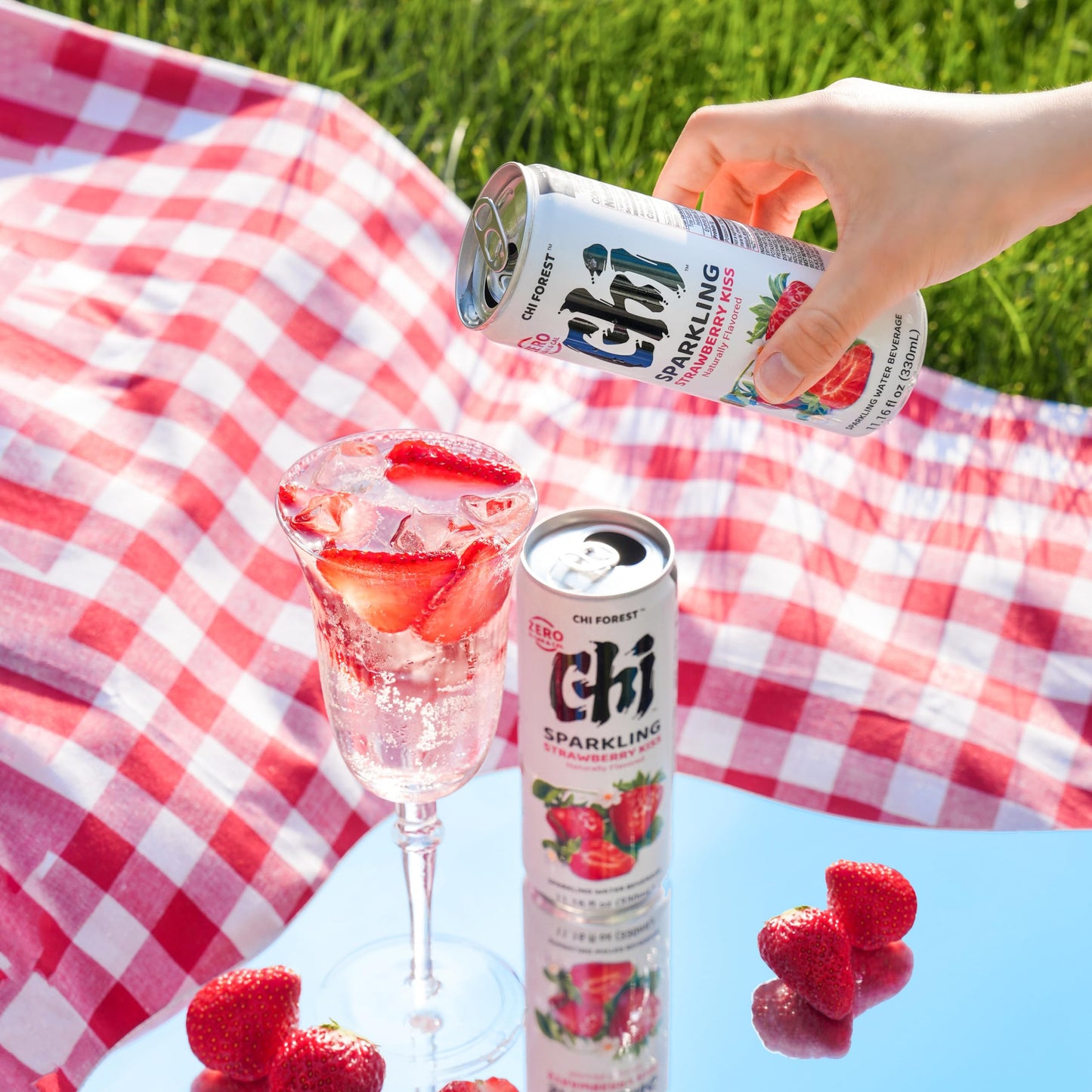 CHI FOREST Sparkling Water Beverage, 4 Flavors Variety Pack, Zero Sugar, 11.16 fl oz Cans (Pack of 24)