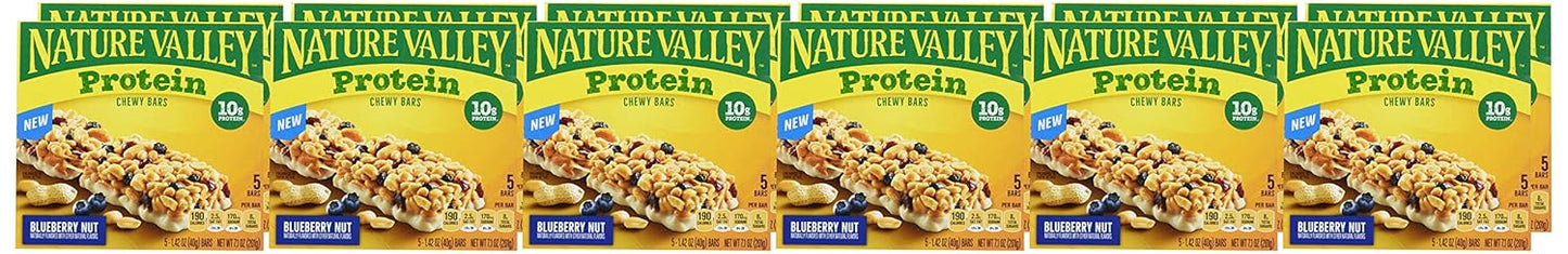 Nature Valley Chewy Protein Granola Bars, Peanut Butter Dark Chocolate, 10 Bars, 14.2 OZ