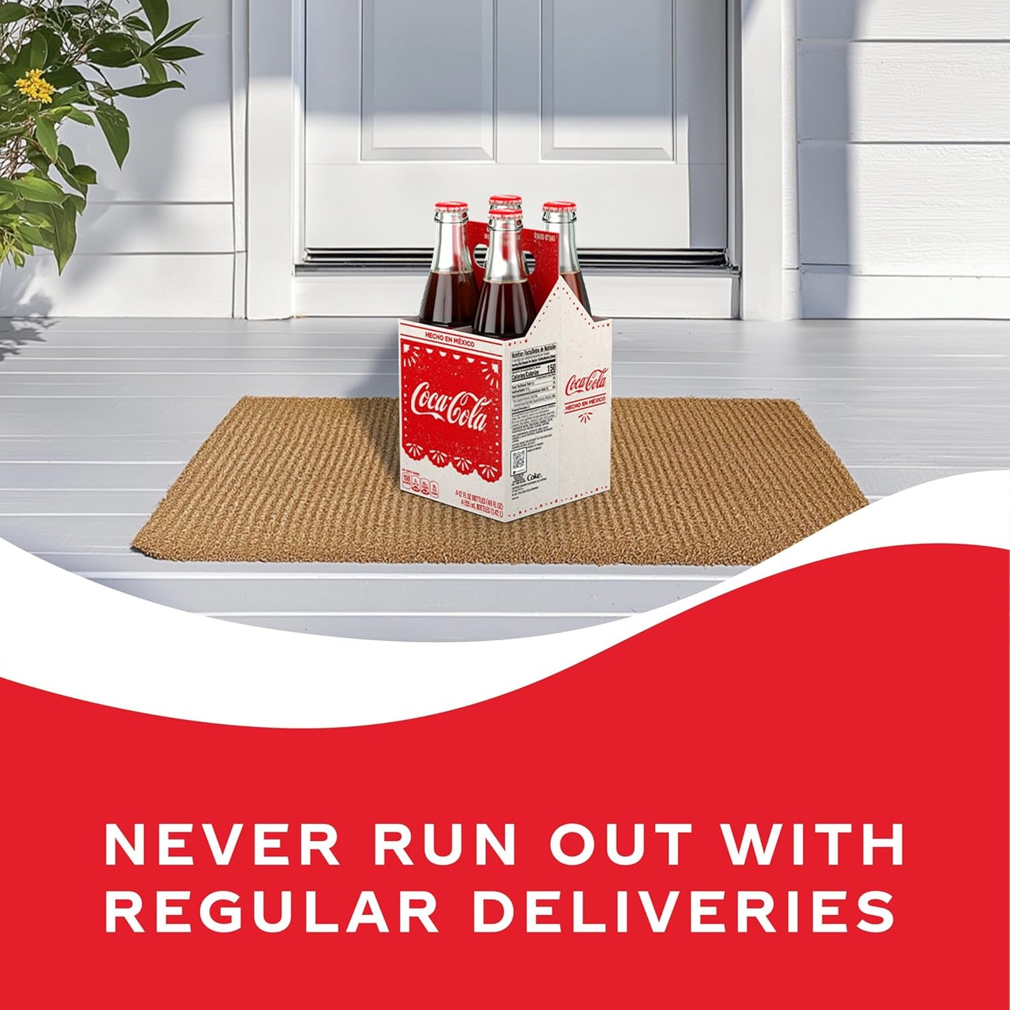 Coke de Mexico Glass Bottles, 12 Fl Oz (Pack of 4)