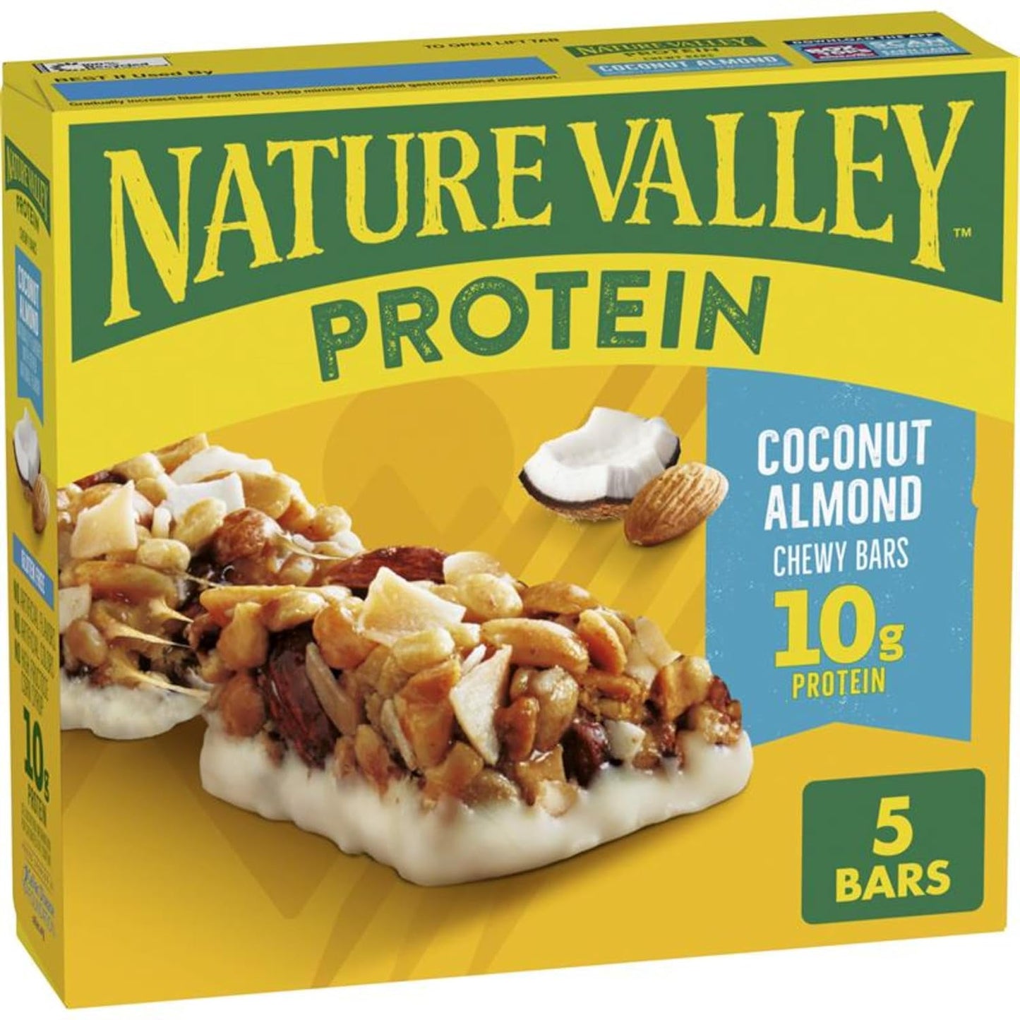 Nature Valley Chewy Protein Granola Bars, Peanut Butter Dark Chocolate, 10 Bars, 14.2 OZ