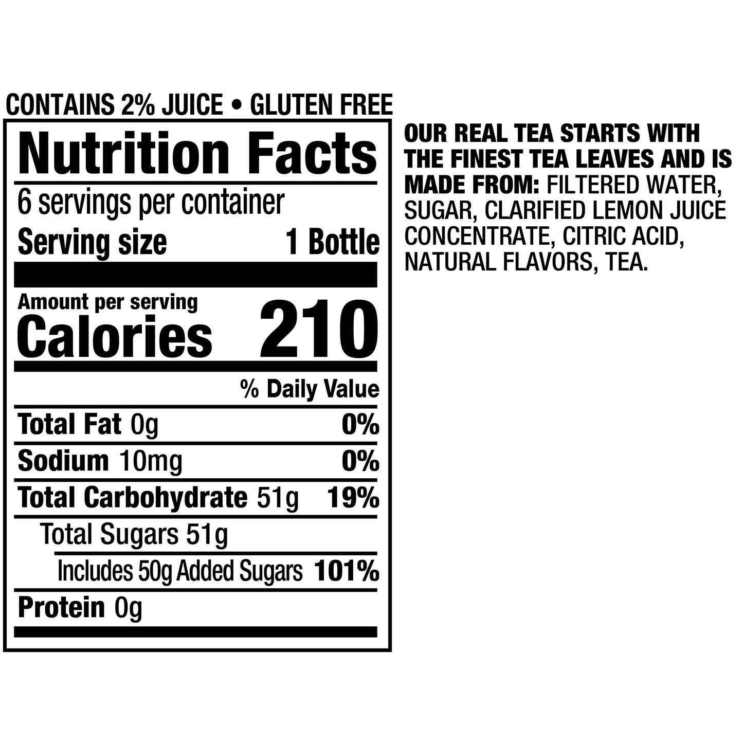 Snapple Zero Sugar Half 'n Half Tea, 16 fl oz recycled plastic bottle, 6 pack