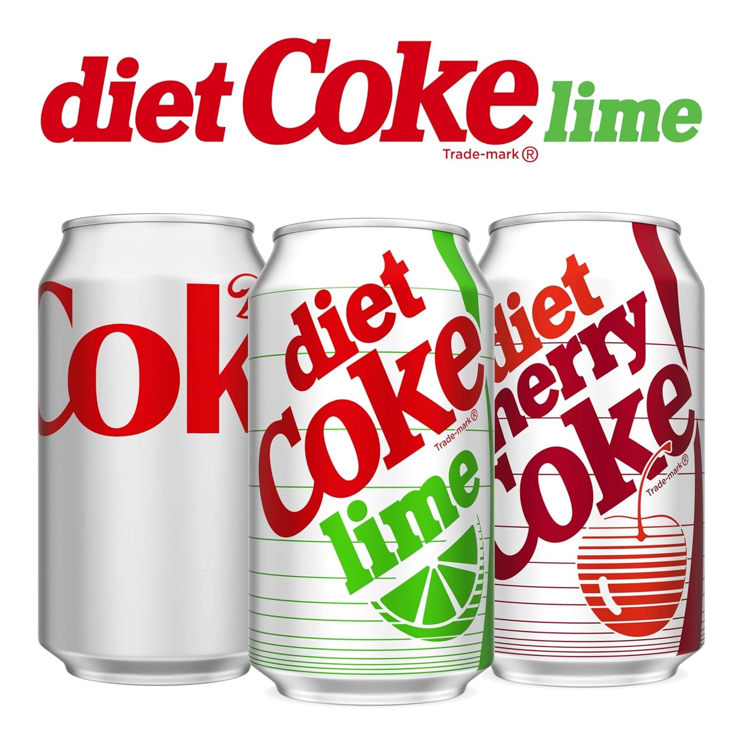 Diet Coke Lime Soda Soft Drink Fridge Pack Cans, 12 fl oz, 12 Pack