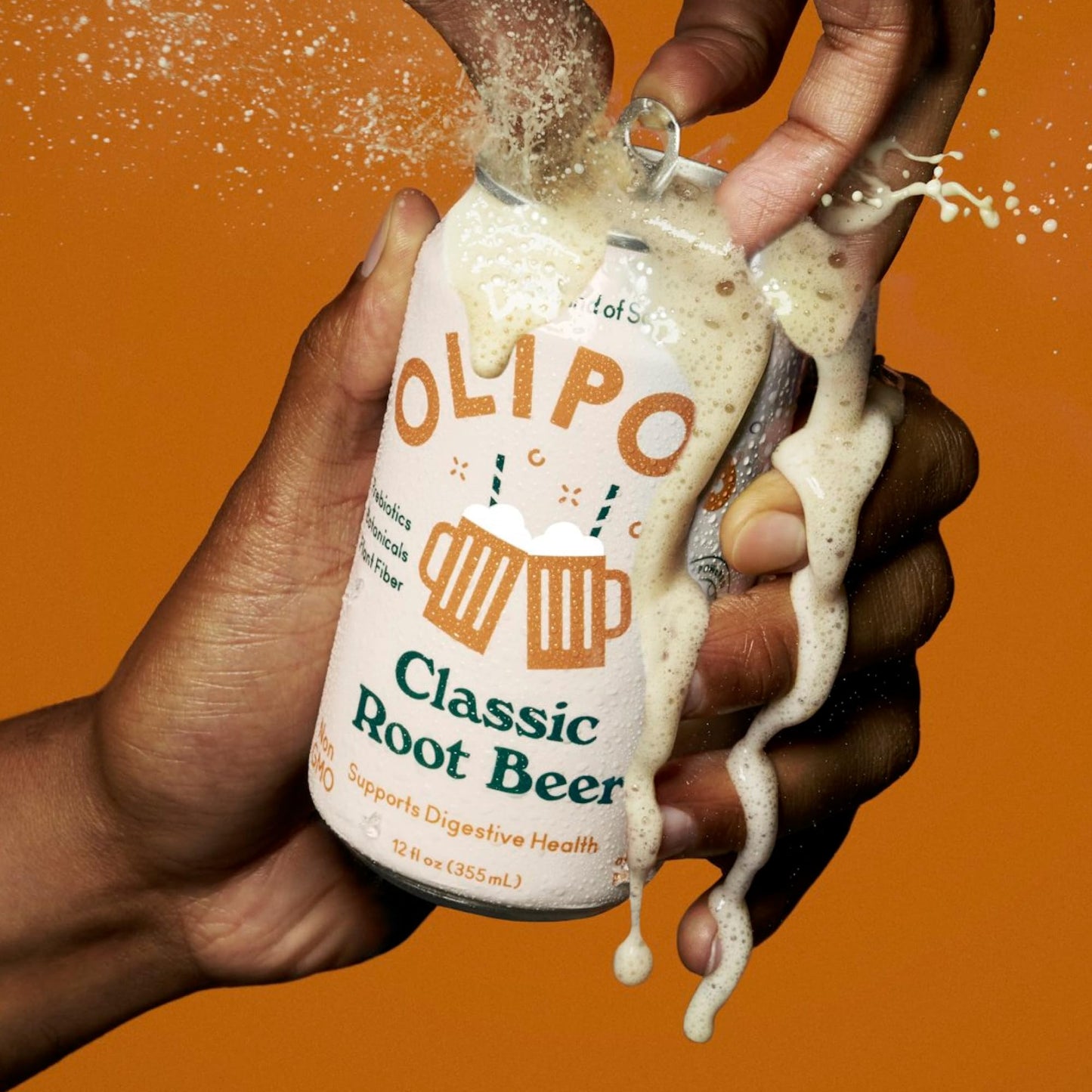 OLIPOP Prebiotic Soda Pop, SpongeBob Pineapple Paradise, Pantry Pack Packed with Prebiotics, Fiber, and Botanicals, Gluten Free, Vegan, GMO Free, 12oz Skinny Can (12-Cans)