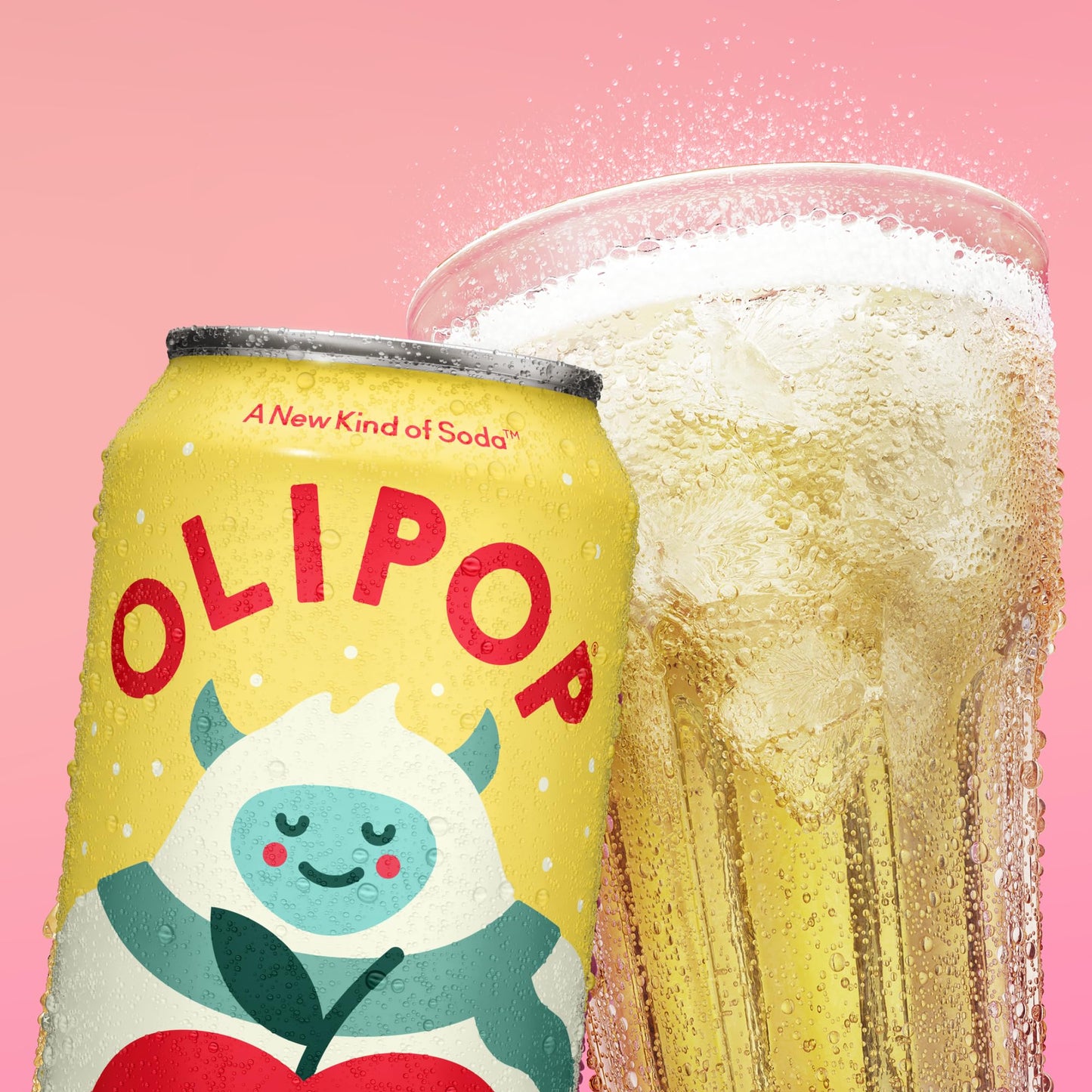 OLIPOP Prebiotic Soda Pop, SpongeBob Pineapple Paradise, Pantry Pack Packed with Prebiotics, Fiber, and Botanicals, Gluten Free, Vegan, GMO Free, 12oz Skinny Can (12-Cans)