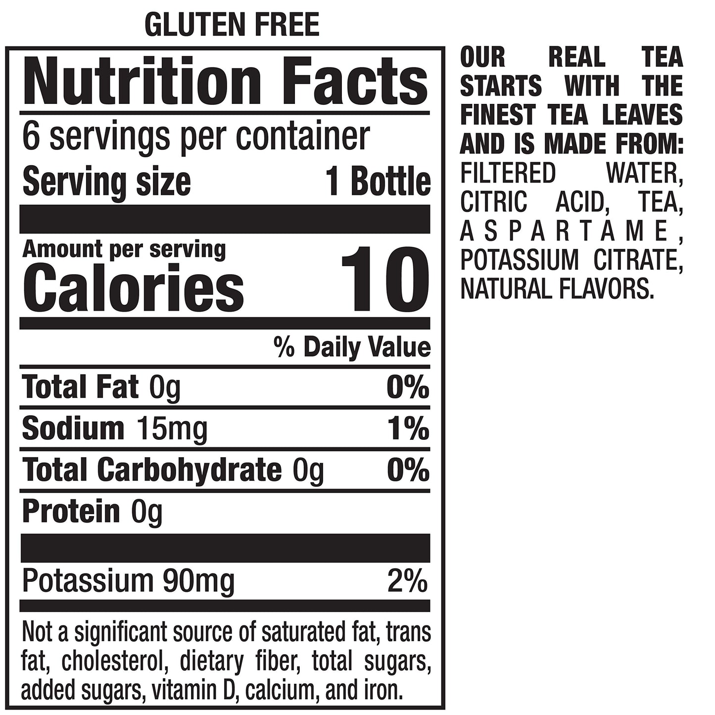 Snapple Zero Sugar Half 'n Half Tea, 16 fl oz recycled plastic bottle, 6 pack