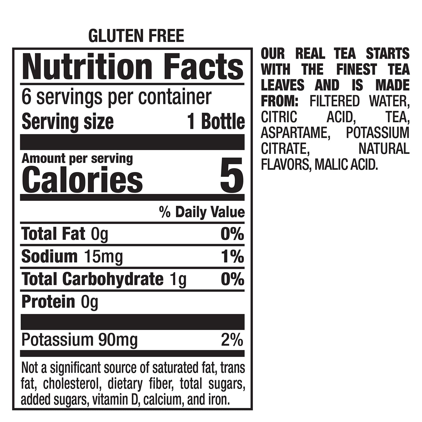 Snapple Zero Sugar Half 'n Half Tea, 16 fl oz recycled plastic bottle, 6 pack