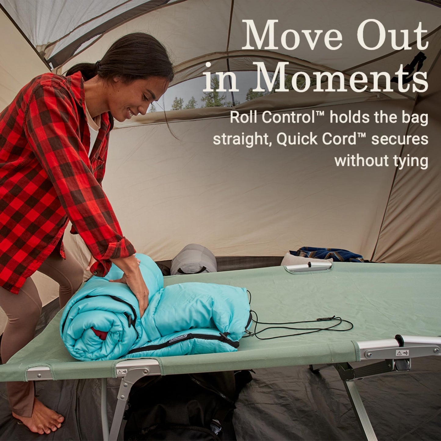 Coleman Flatlands 30/40/50°F Sleeping Bag, Made from 100% Recycled Material, Big & Tall Options, Cool-Weather Sleeping Bag for Camping, Sleepovers, Guests & More