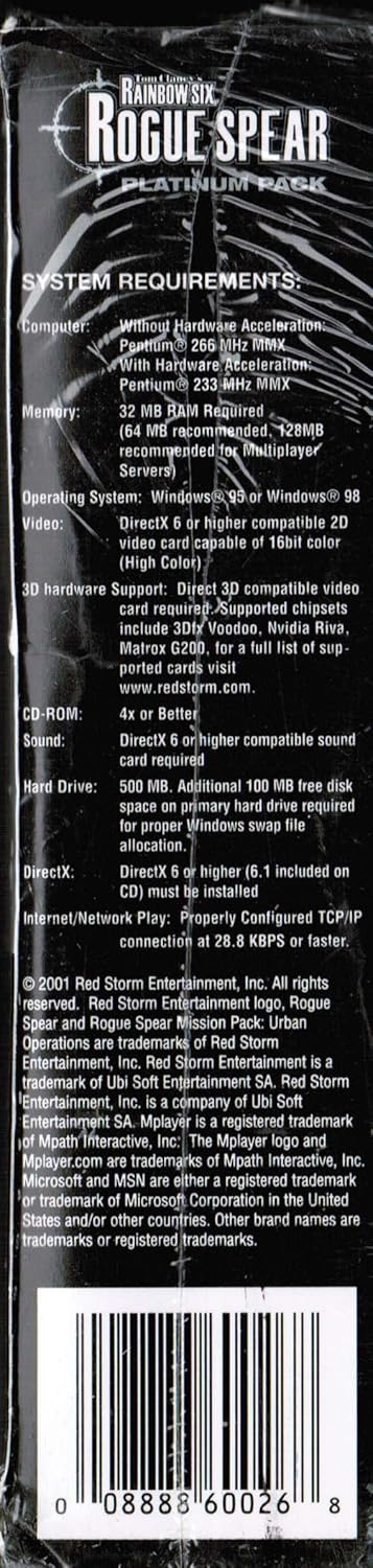 UBI SOFT Tom Clancy's Rainbow Six Rogue Spear Platinum Wndows - PC