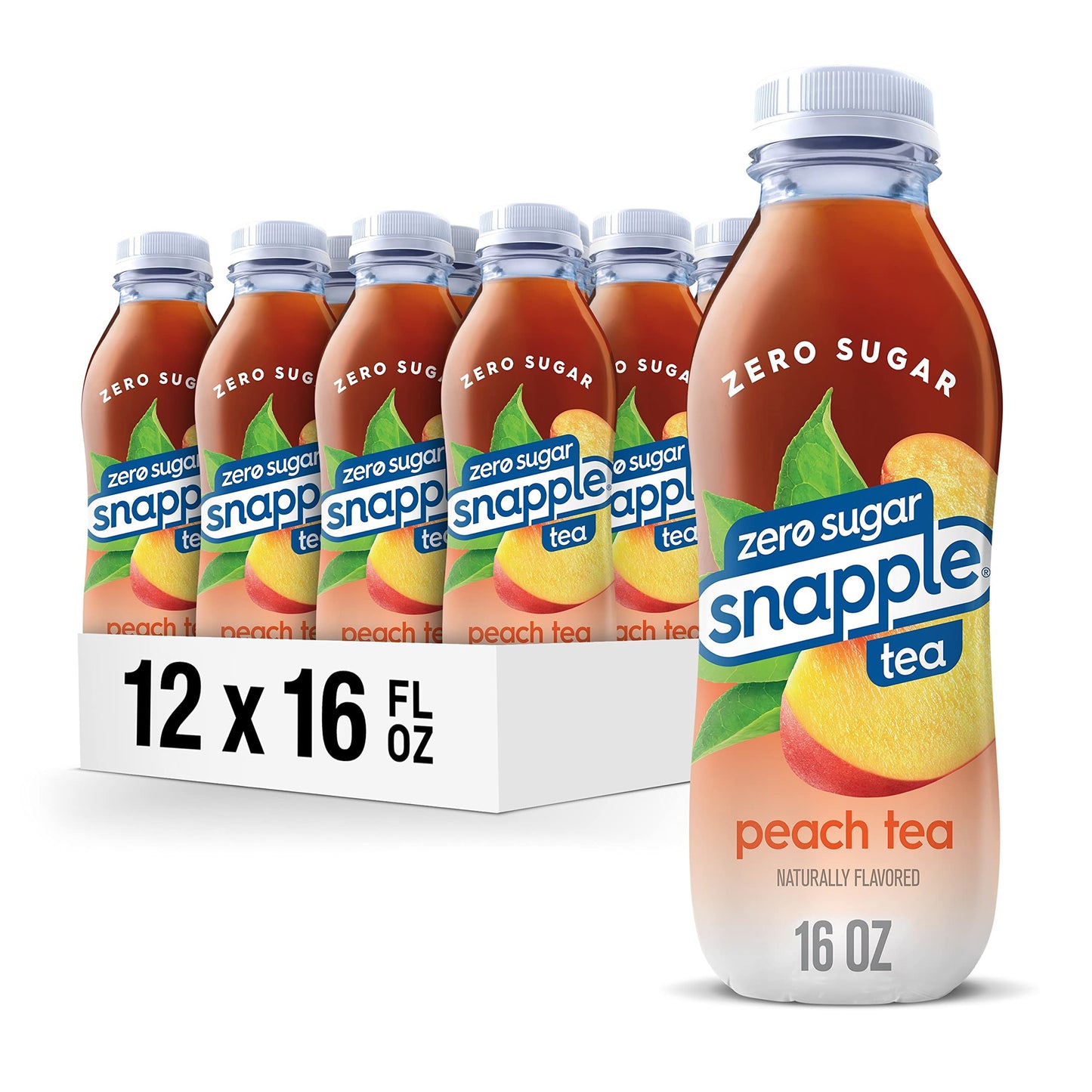 Snapple Zero Sugar Half 'n Half Tea, 16 fl oz recycled plastic bottle, 6 pack