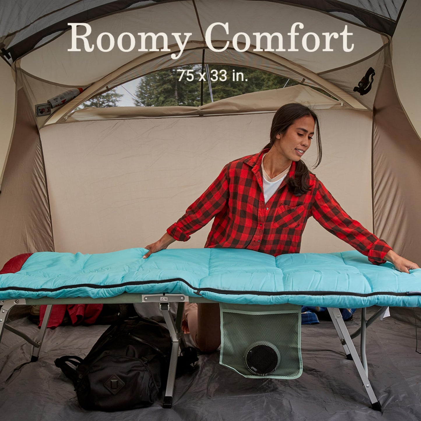 Coleman Flatlands 30/40/50°F Sleeping Bag, Made from 100% Recycled Material, Big & Tall Options, Cool-Weather Sleeping Bag for Camping, Sleepovers, Guests & More