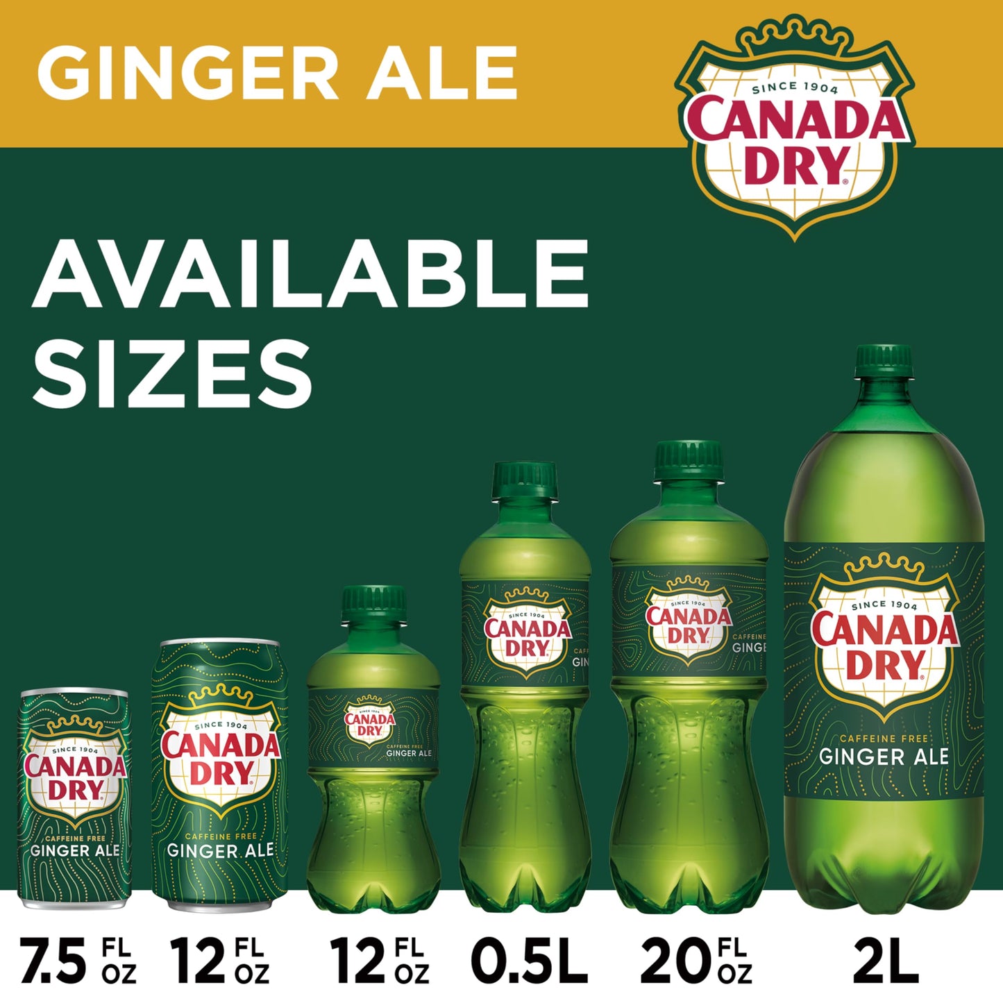 Canada Dry Zero Sugar Ginger Ale Soda, 12 fl oz cans, 12 pack