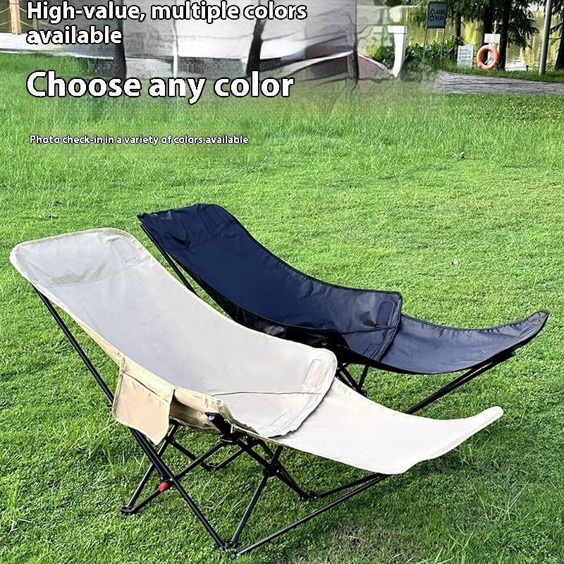 Outdoor Folding Chair Heightened Camping Chair Portable Adjustable