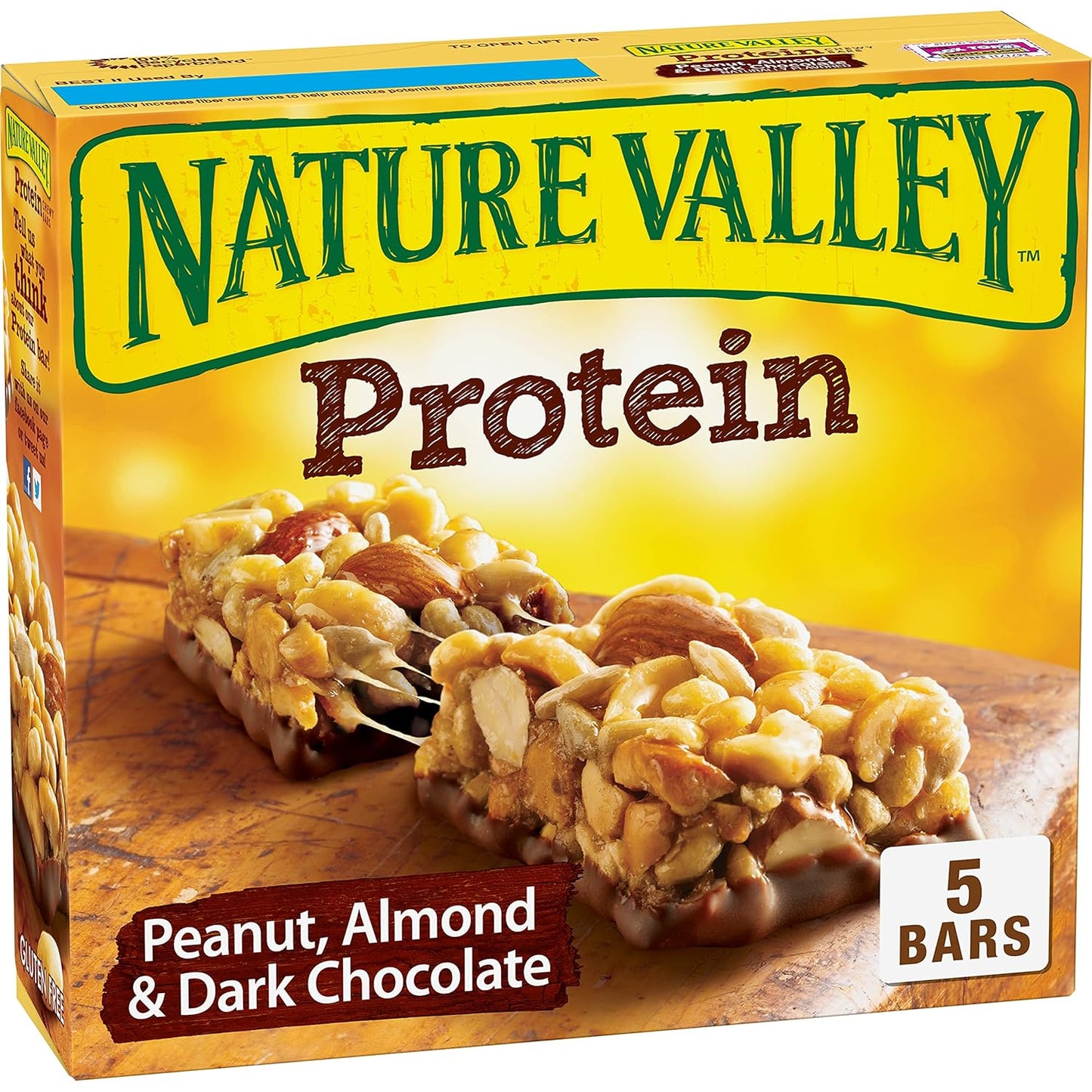 Nature Valley Chewy Protein Granola Bars, Peanut Butter Dark Chocolate, 10 Bars, 14.2 OZ