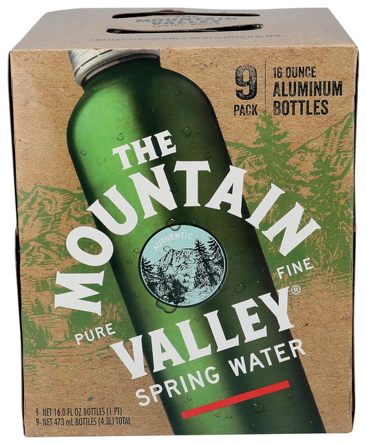 MOUNTAIN VALLEY WATER Spring Water 9pk, 16 FZ