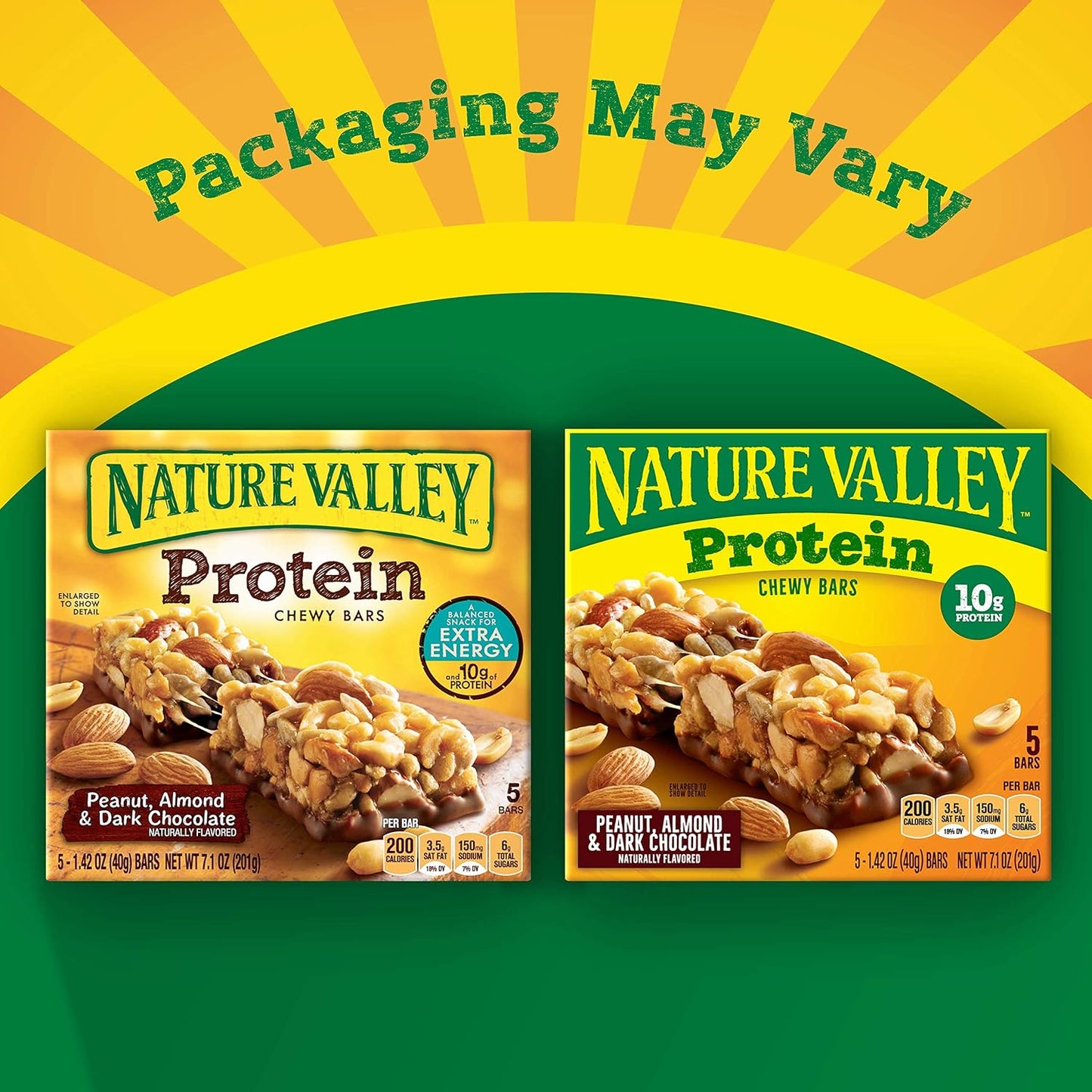 Nature Valley Chewy Protein Granola Bars, Peanut Butter Dark Chocolate, 10 Bars, 14.2 OZ