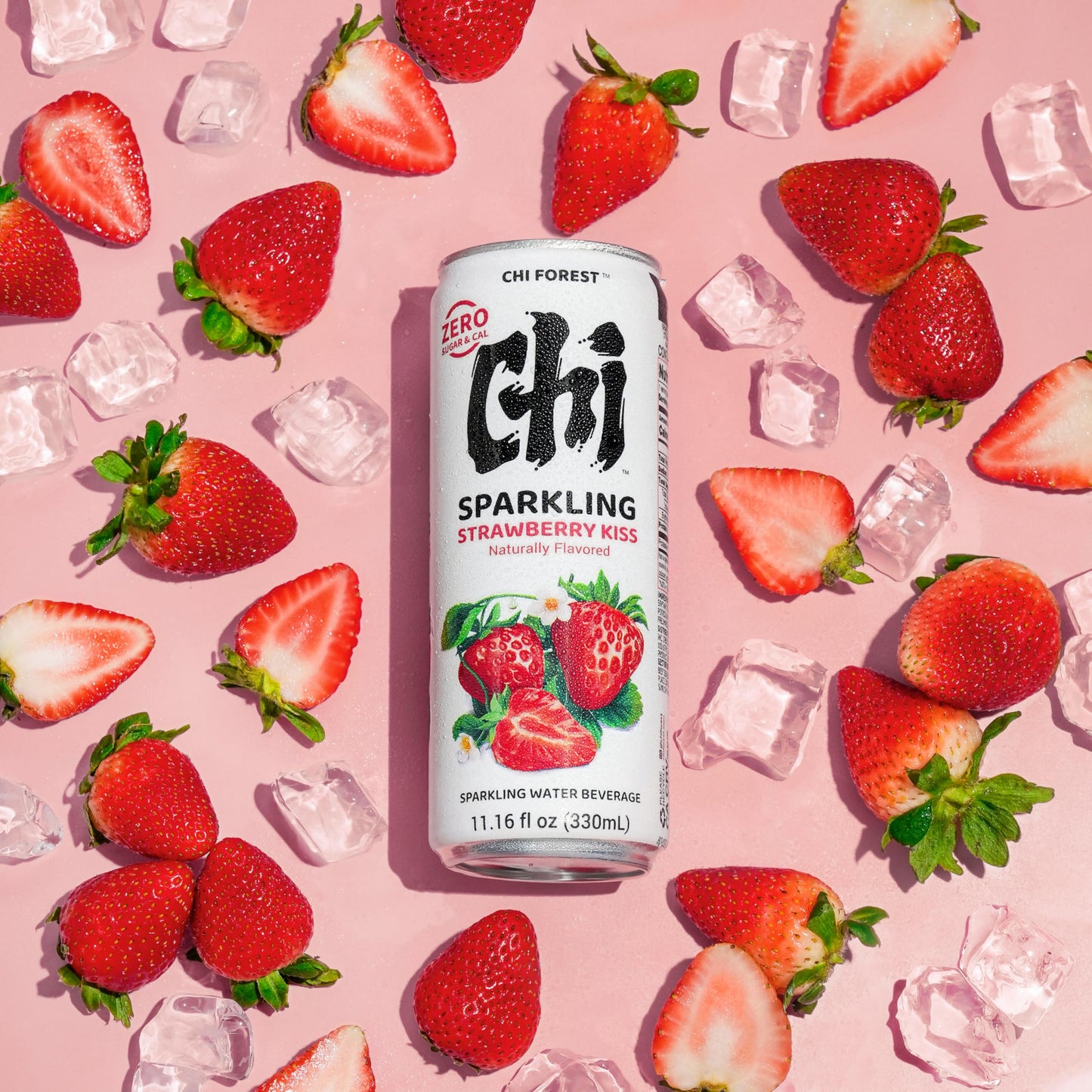 CHI FOREST Sparkling Water Beverage, 4 Flavors Variety Pack, Zero Sugar, 11.16 fl oz Cans (Pack of 24)