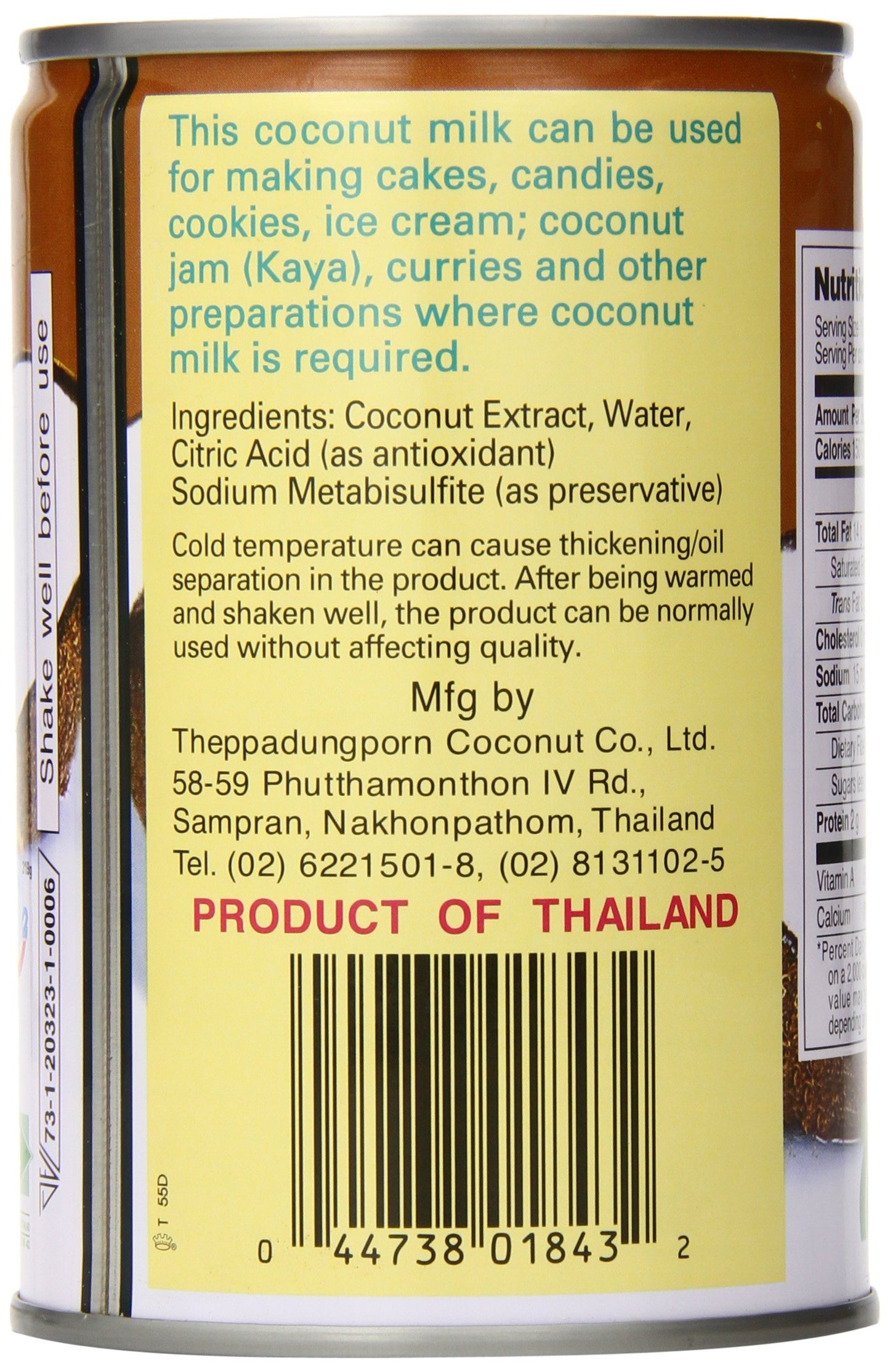 Chaokoh Coconut Milk Unsweetened 6 Pack - Premium, Canned Coconut Milk from Thailand, Lactose Free, Non Dairy Vegan Milk - for Curries, Drinks, Desserts, & More (13.5 oz per Can)