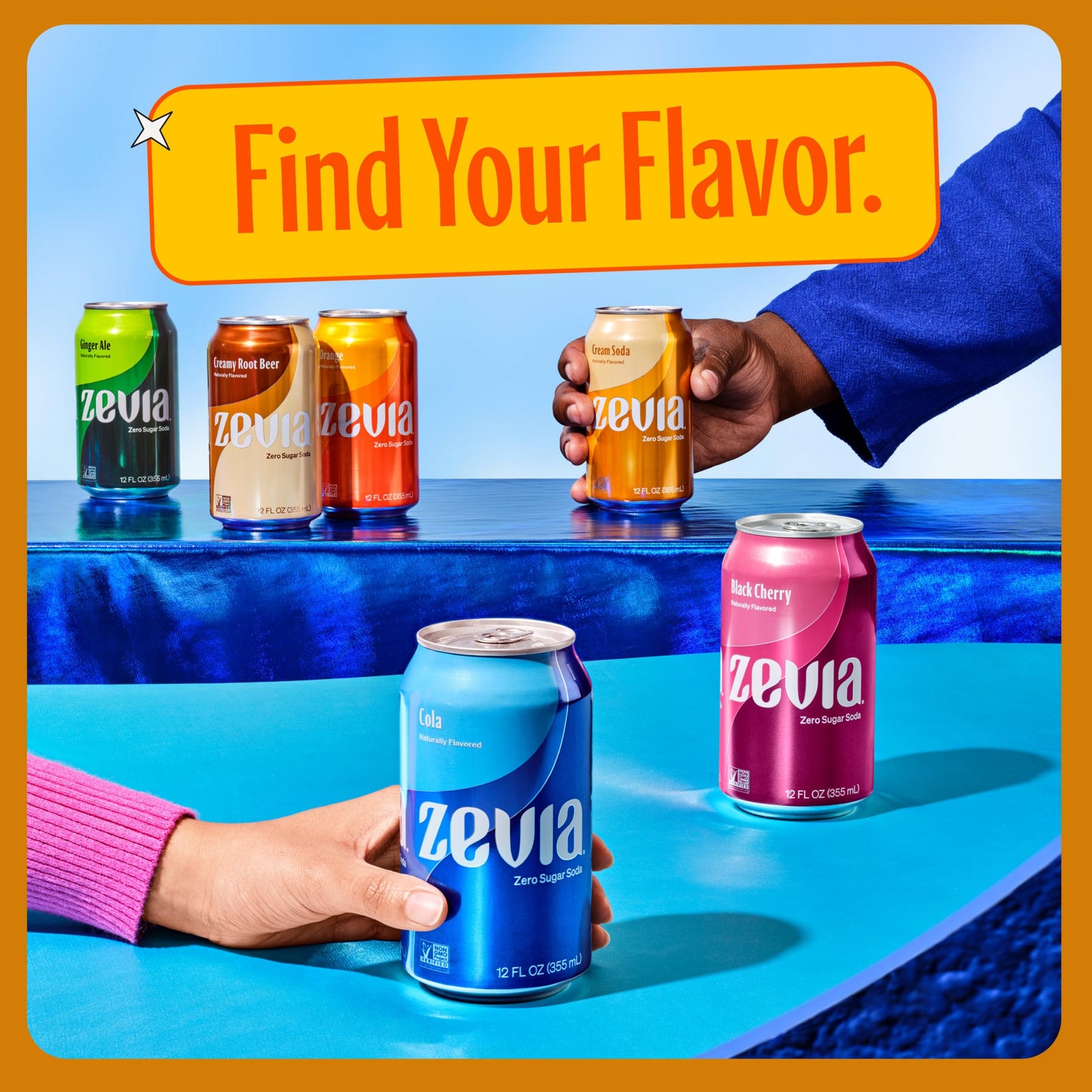 Zevia Zero Sugar Soda, Cream Soda, 12 Ounce Cans (Pack of 12)