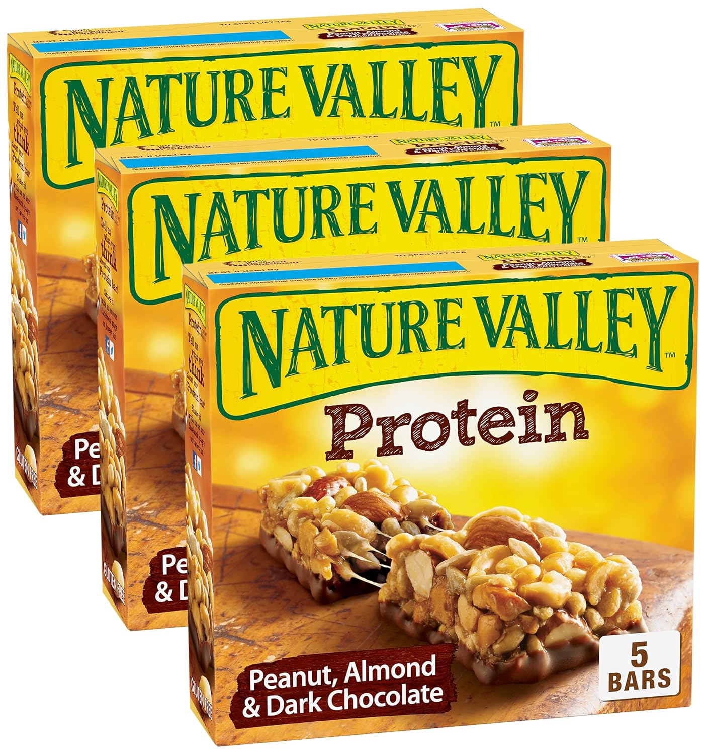 Nature Valley Chewy Protein Granola Bars, Peanut Butter Dark Chocolate, 10 Bars, 14.2 OZ
